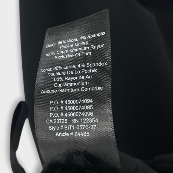 Aritizia Babaton Black Tyson Wool Dress Pants - Picture 7 of 7